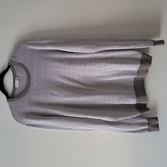 Gran Sasso Other - Gran Sasso Mens Crew Neck Textured Sweater. Cotton. Tan / Taupe Color. Med.
